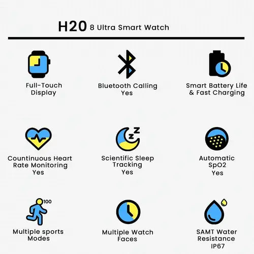 H20 8 Ultra Smart Watch